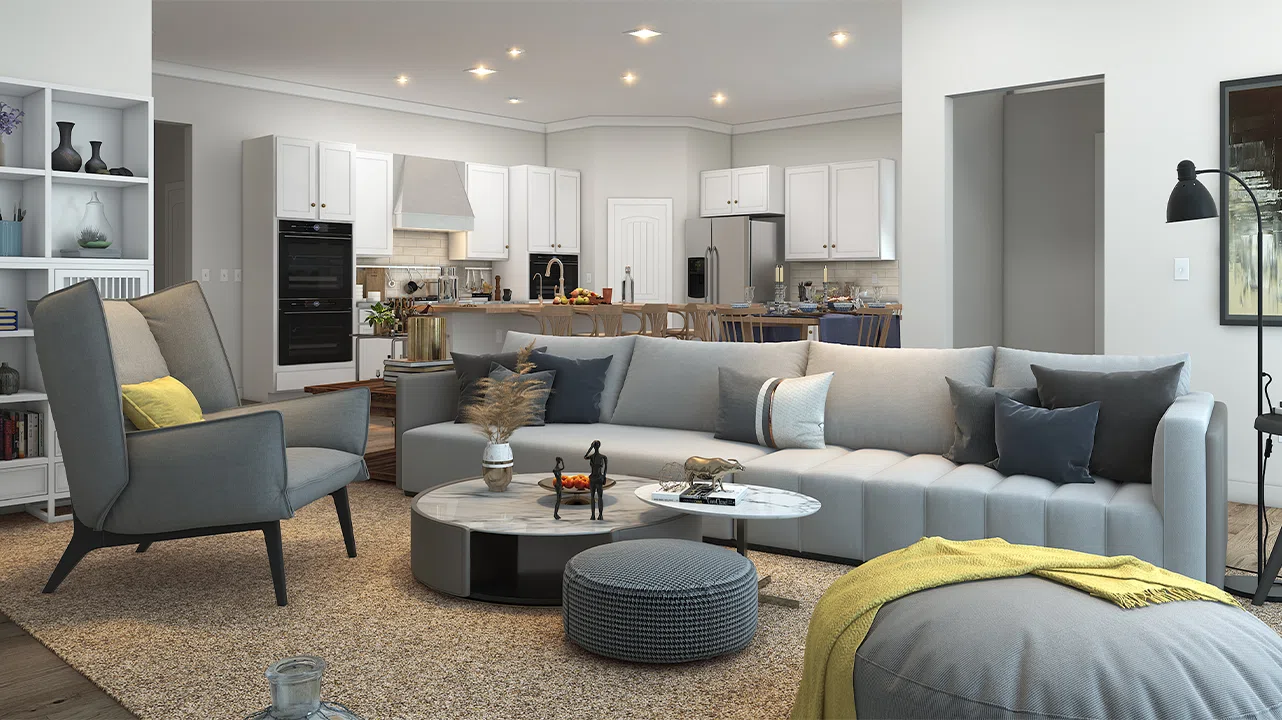 After: staged 3D render