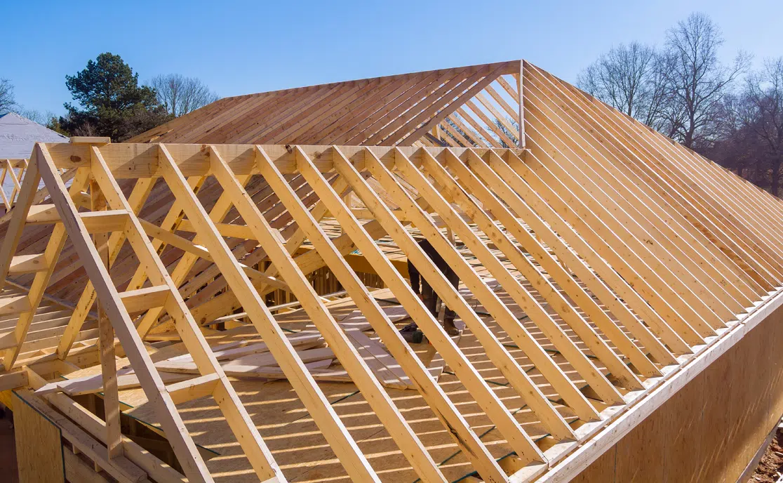 Gable roof framing woodwork